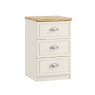 Maple 3 Drawer Bedside