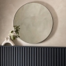 Boyton Round Mirror Silver 80cm