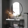 Hinton Round Mirror 100cm Black