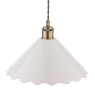 Laura Ashley Daws Pendant Whote Ceramic & Antique Brass