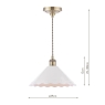Laura Ashley Daws Pendant Whote Ceramic & Antique Brass