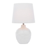 Laura Ashley Redhall Table Lamp White Ceramic & Polished Chrome With Shade