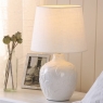 Laura Ashley Redhall Table Lamp White Ceramic & Polished Chrome With Shade