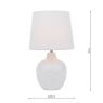 Laura Ashley Redhall Table Lamp White Ceramic & Polished Chrome With Shade