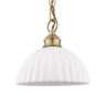 Laura Ashley Durford Pendant Matt Antique Brass & White