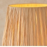 flow Floor Lamp Aged Brass With Raffia Shade