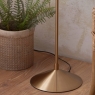 flow Floor Lamp Aged Brass With Raffia Shade