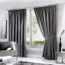 Fusion Dijon Pencil Headed Curtains Charcoal