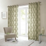 Fusion Woodland Trees Eyelet Headed Curtains Green
