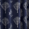 Woodland Trees Eyelet Headed Curtains Navy