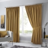 Fusion Dijon Pencil Headed Curtains Ochre