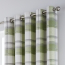 Fusion Balmoral Eyelet Headed Curtains Lined Green