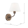 Laura Ashley Denston Wall Light Antique Bronze With Shade