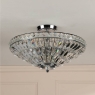 Laura Ashley Vienna 3 Light Semi-Flush Crystal & Polished Chrome