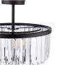 Laura Ashley Elkwood 3 Light Semi-Flush Crystal & Black