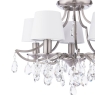 Laura Ashley Enstone 5 Light Semi-Flush Polished Nickel & Crystal With Shade