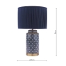 Laura Ashley Knipton Table Lamp Blue With Shade