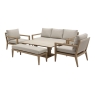 Blakeney 3 Seat Sofa With 2 Sofa Chairs, Rectangle Piston Table & Bench