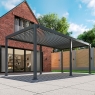 Helios 6m x 3m Rectangular Aluminium Pergola - Slate Grey