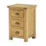 Pemberley 3 Drawer Bedside Chest Oak