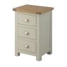 Pemberley 3 Drawer Bedside Chest Stone