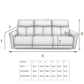 Arlo 3 Seater Power Recliner Sofa Dimensions