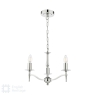 Marble Hill 3 Light Shadelier Polished Nickel & 3 St John Street Grey Shades
