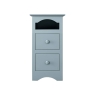 Solar Large 2 Drawer Open Shelf Bedside Chest