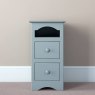 Solar Large 2 Drawer Open Shelf Bedside Cabinet