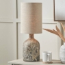 Palmino Brown Organic Glass Bottle Table Lamp