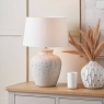 Kalli white & Grey Flecked Ceramic Table Lamp