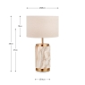 Carrara Natural Stone Effect Table Lamp