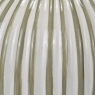 Cannes Sage & white Strip Ceramic Table Lamp