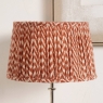 Vienna Red Chevron Mushroom Pleat Shade 35cm