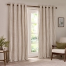 Hebden Eyelet Headed Curtains Lined Natural