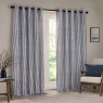 Hebden Eyelet Headed Curtains Lined Navy