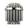 Imani 2 Light Wall Light Polished Chrome and Smoked Ribbed Glass