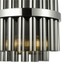 Imani 2 Light Wall Light Polished Chrome and Smoked Ribbed Glass