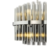 Imani 12 Light Pendant Polished Chrome and Smoked Ribbed Glass