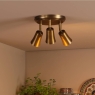 Jedrek 3 Light Single Spotlight Aged Brass