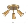 Jedrek 3 Light Single Spotlight Aged Brass