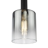 Savannah Pendant Matt Black and Smoked Glass