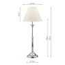 Dar Blenheim Table Lamp Polished Nickel
