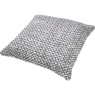 Indoor Outdoor Graphite & White Basket Weave Scatter Cushion