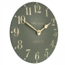 12" Arabic Wall Clock Lichen Green