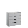 Lincoln 4 Drawer Chest Silk Grey