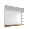 Montego 4 door mirrored wardrobe white