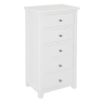 Hamilton 5 Drawer Narrow Chest White