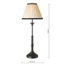 Judy TL Black CW Natural Pleated Shade