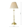 Judy TL Gold CW Natural Pleated Shade